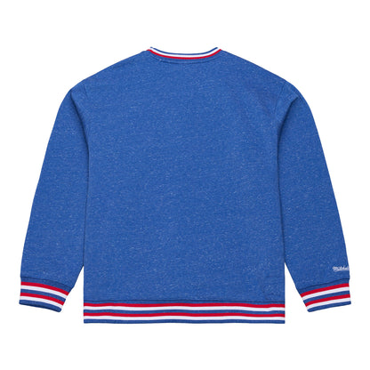 Buffalo Bills Mitchell & Ness Winning Streak Fleece Crew In Blue - Back View