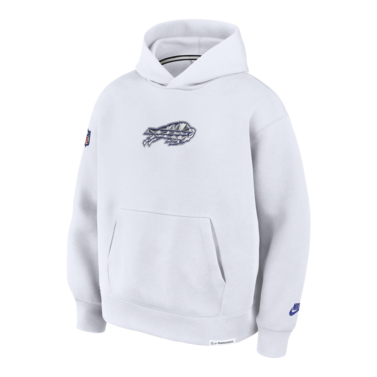 Buffalo Bills Nike Elevated Rivalry Pull Over Hoodie In White - Front View