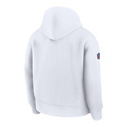 Buffalo Bills Nike Elevated Rivalry Pull Over Hoodie In White - Back View