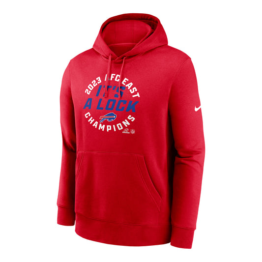 Nike Buffalo Bills 2023 AFC East Division Champions Hooded Sweatshirt In Red - Front View