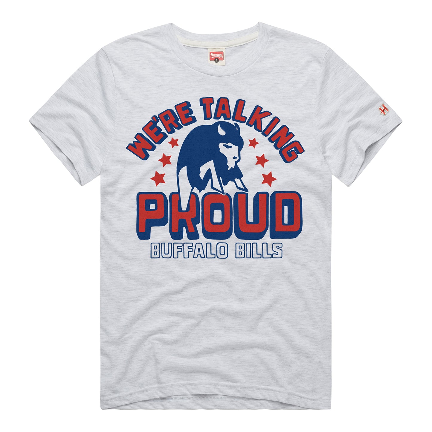 Buffalo Bills We're Talking Proud T-Shirt In White - Front View