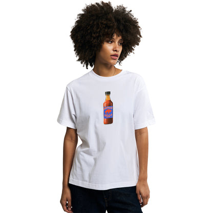 Buffalo Bills GOLF WANG x Bills Sauce Unisex Classic T-Shirt In White On Model - Front View
