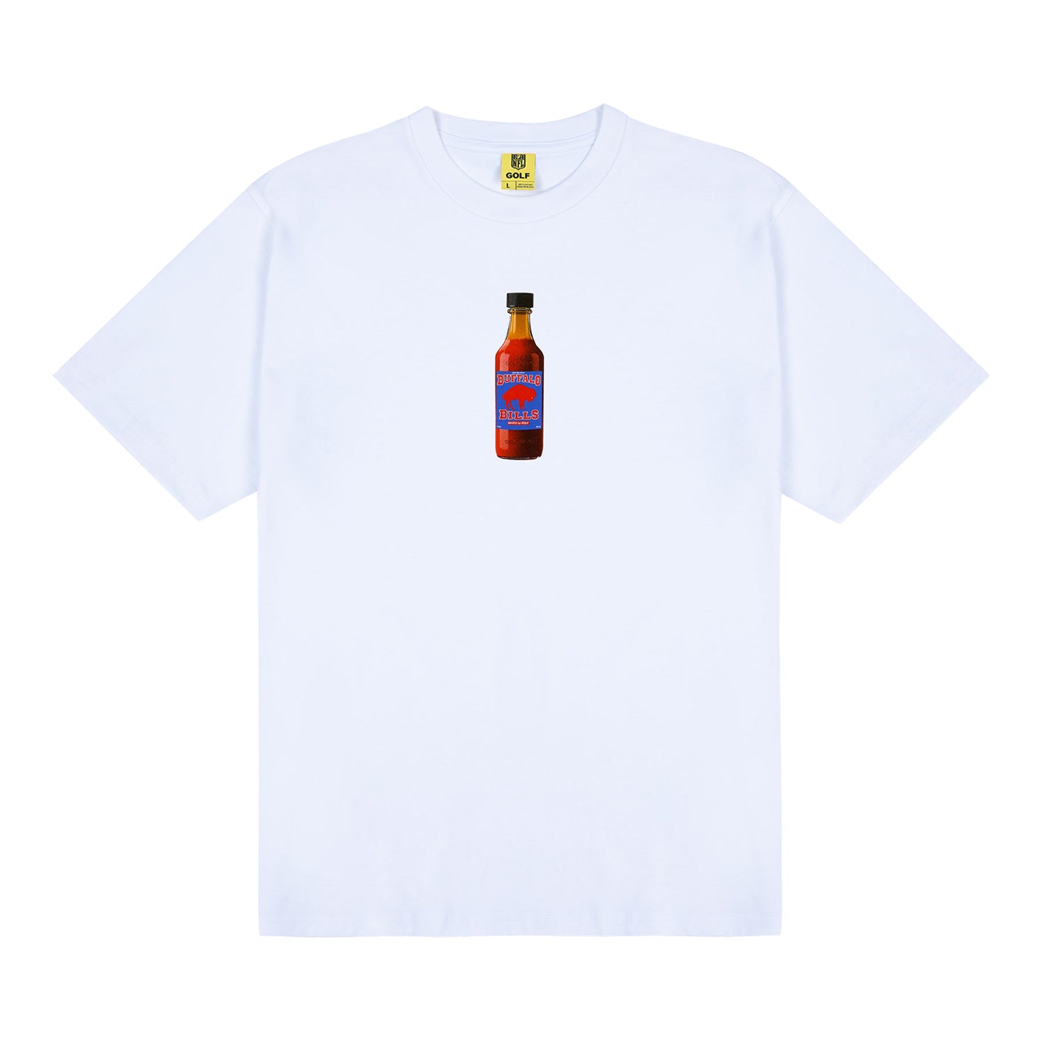Buffalo Bills GOLF WANG x Bills Sauce Unisex Classic T-Shirt In White - Front View