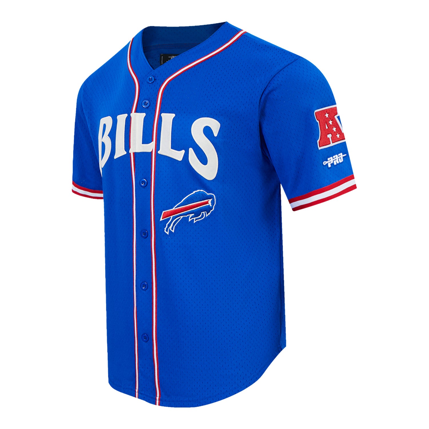 Buffalo Bills Pro Standard Farewell Season Baseball Jersey In Blue - Left Side View