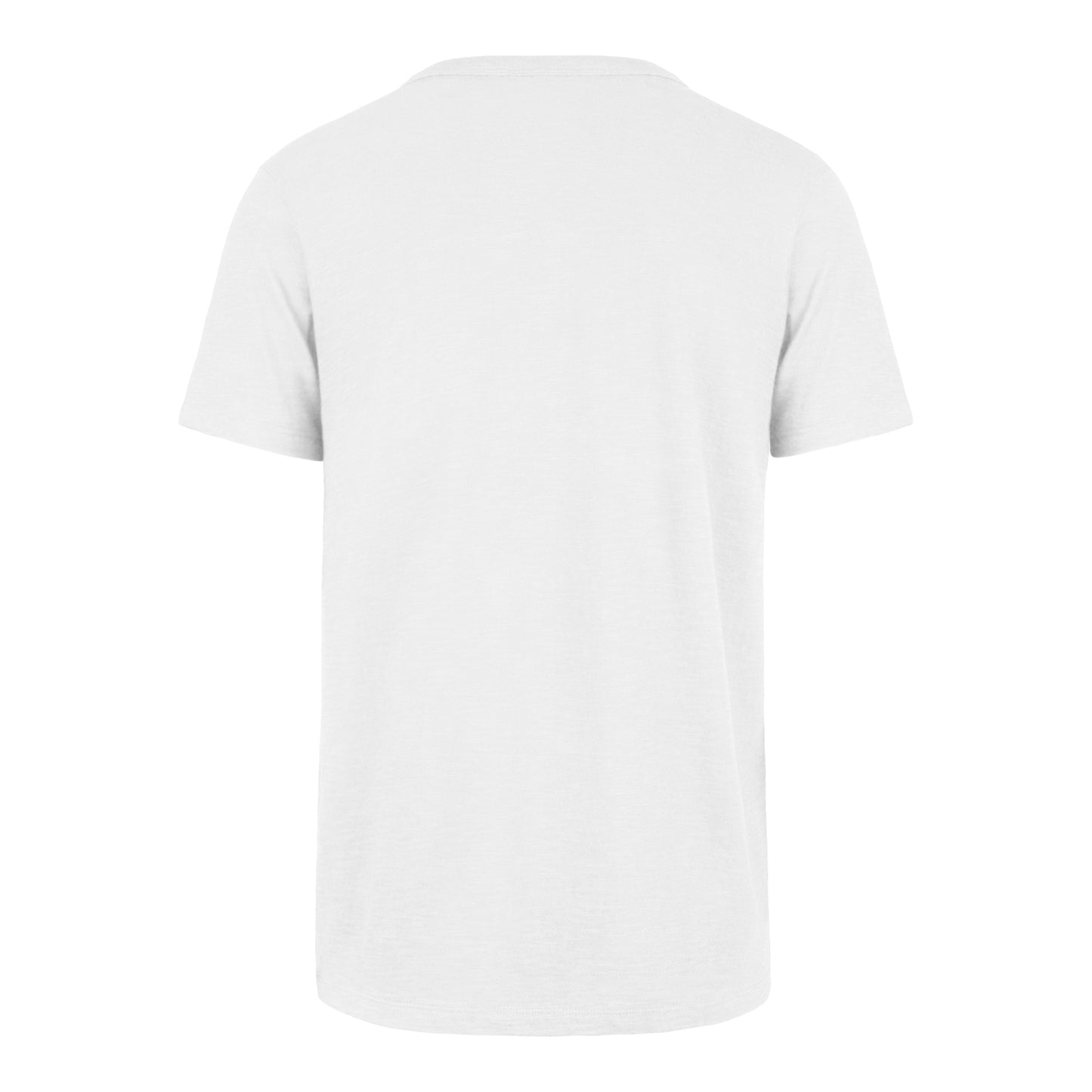 Buffalo Bills Red Helmet Scrum T-Shirt In White - Back View