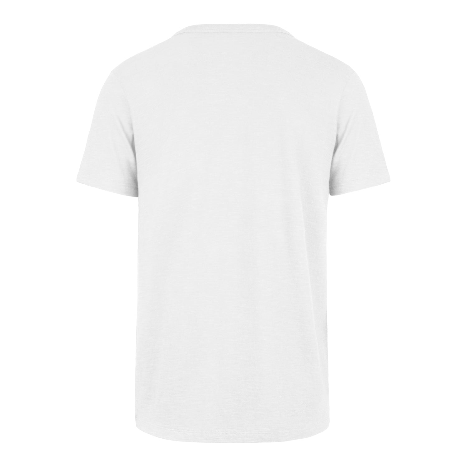 Buffalo Bills Red Helmet Scrum T-Shirt In White - Back View