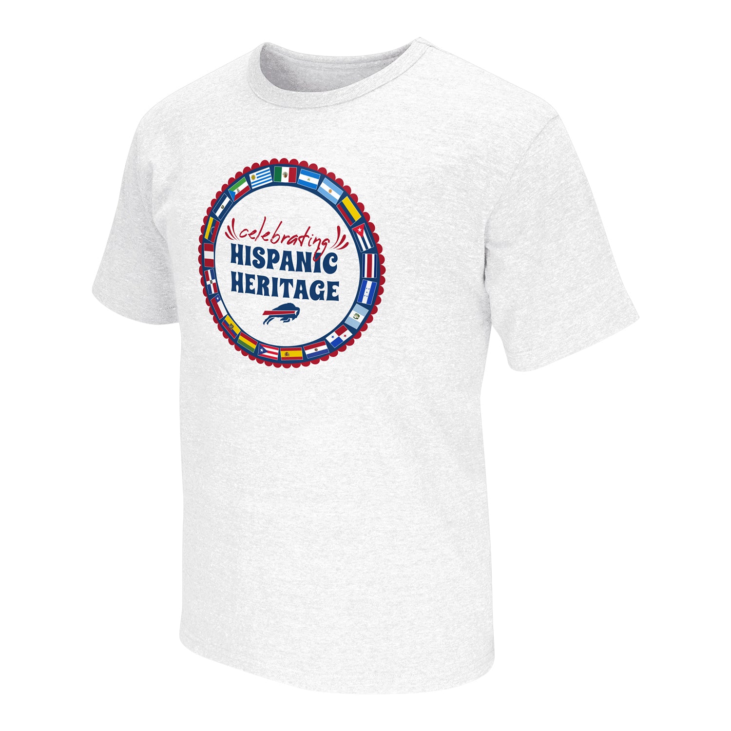 Buffalo Bills Starter Hispanic Heritage T-Shirt In White - Front View