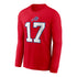 Nike Buffalo Bills Allen Name & Number Long Sleeve T-Shirt In Red - Front View