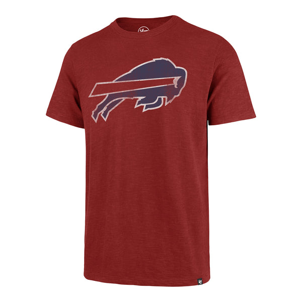 47 Brand Bills Team Logo Scrum T-Shirt In Red - Back View