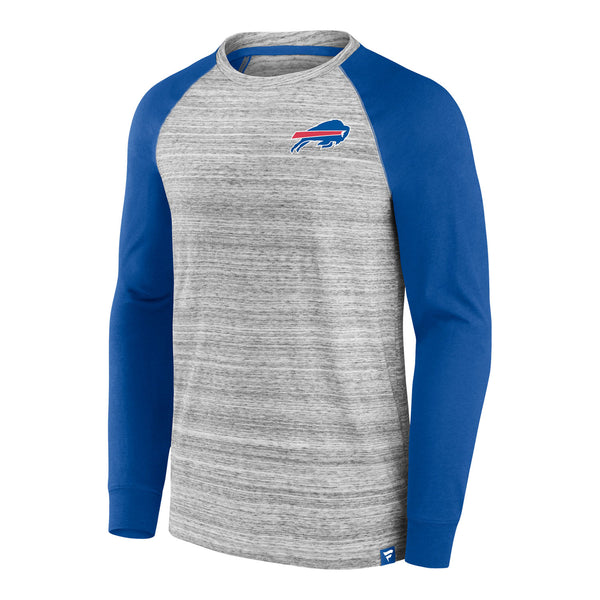 Big & Tall Bills Team Logo Contrast Long Sleeve T-Shirt In Grey - Front View