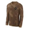 Nike Buffalo Bills 2023 Salute To Service Snow Wash Long-Sleeve T-Shirt In Brown - Front View