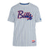 New Era Buffalo Bills Pinstripe T-Shirt In Grey - Front View