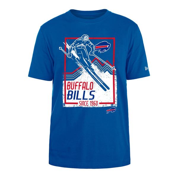 New Era Buffalo Bills Alpine Ski T-Shirt In Blue - Front View