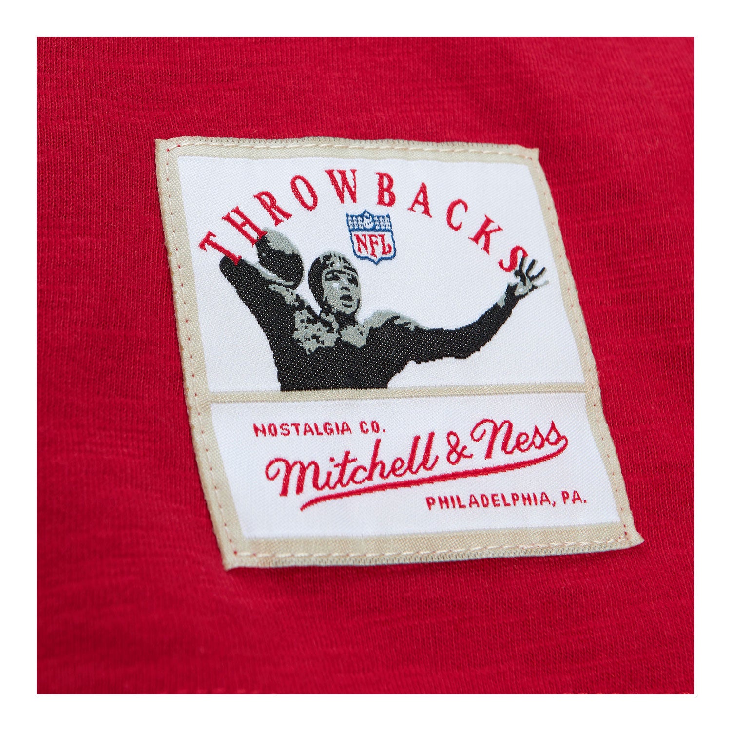 Mitchell & Ness Buffalo Bills Legendary Slub T-Shirt In Red - Throwback Tag