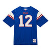 Mitchell & Ness Buffalo Bills Icon Premium Jim Kelly Name & Number T-Shirt In Blue - Front View