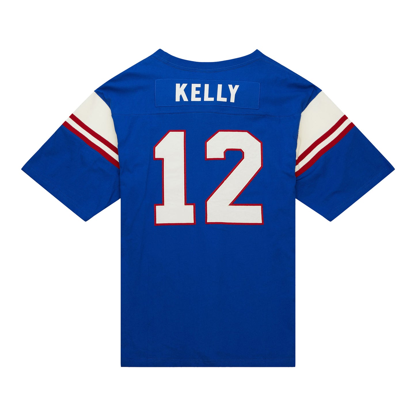 Mitchell & Ness Buffalo Bills Icon Premium Jim Kelly Name & Number T-Shirt In Blue - Back View