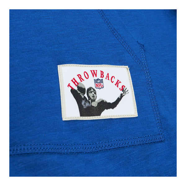 Mitchell & Ness Buffalo Bills Legendary Slub Long Sleeve Hooded T-Shirt In Blue - Throwback Tag