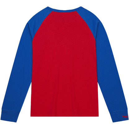 Mitchell & Ness Buffalo Bills Legendary Slub Long Sleeve T-Shirt In Red - Back View