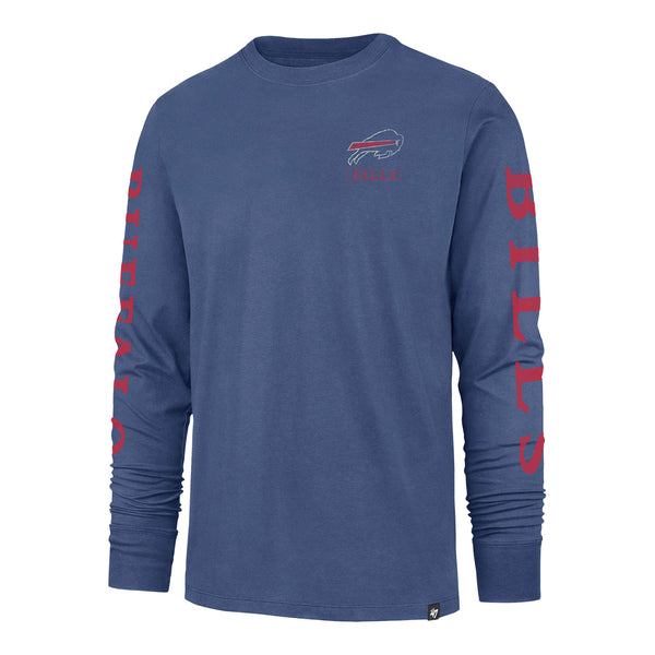 '47 Brand Buffalo Bills Triple Down Franklin Long-Sleeve T-Shirt In Blue - Front View