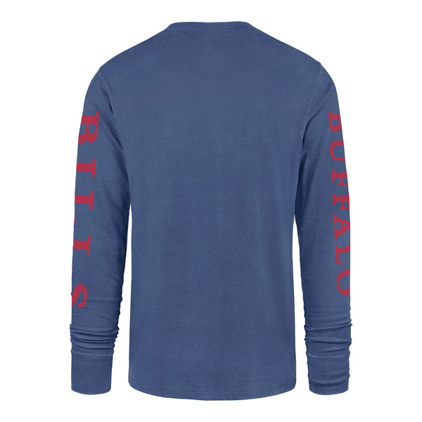 '47 Brand Buffalo Bills Triple Down Franklin Long-Sleeve T-Shirt In Blue - Back View