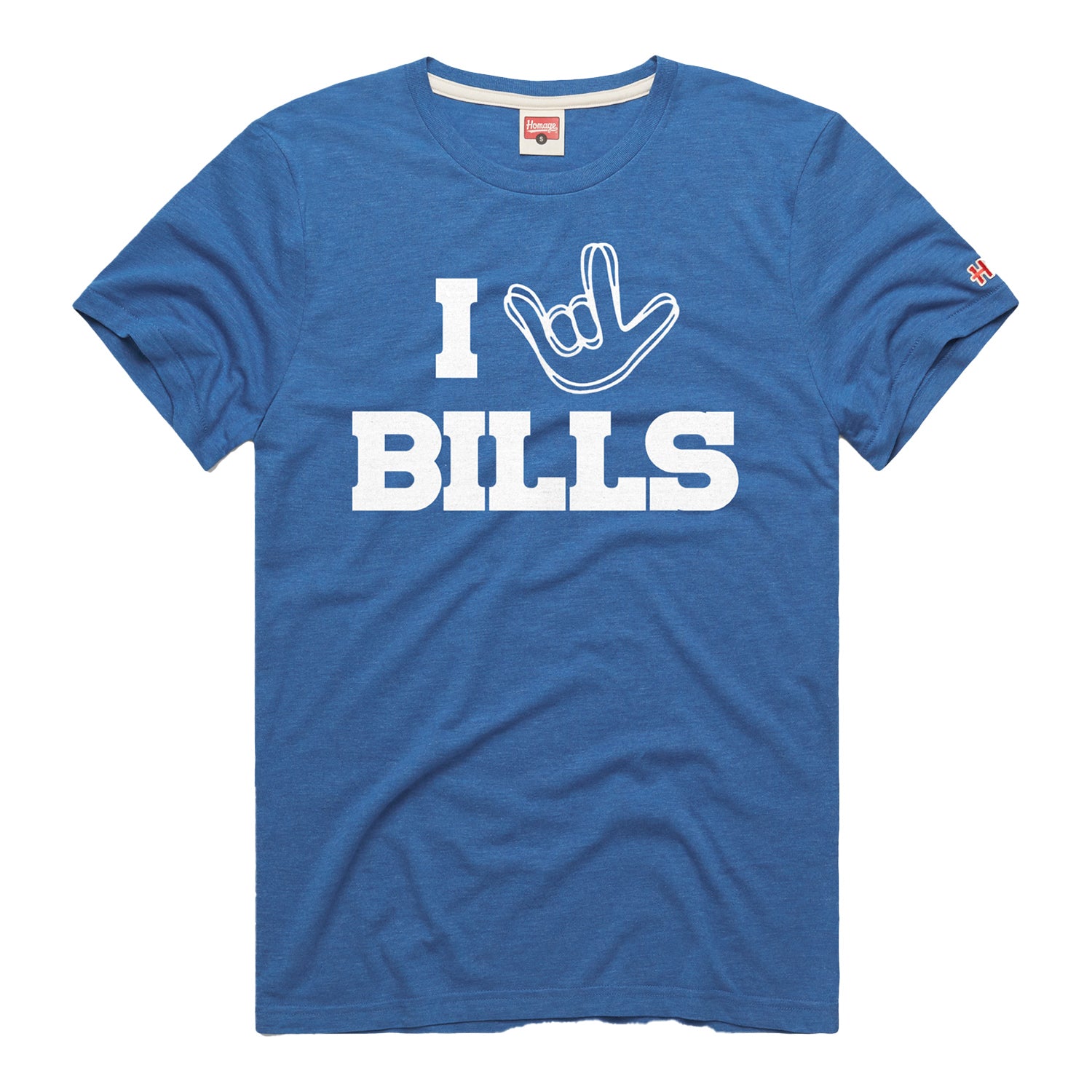 Homage Buffalo Bills ASL T-Shirt In Blue - Front View