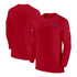 Bills Nike Sideline Coach Top UV Long Sleeve Tee In Red - Front & Back View