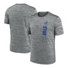Bills Nike Sideline Velocity Short Sleeve Tee In Grey - Front & Back View