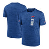 Bills Nike Sideline Velocity Short Sleeve Tee In Blue - Front & Back View