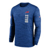 Bills Nike Sideline Velocity Long Sleeve Tee In Blue - Front View