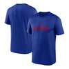 Bills Nike Dri-fit sideline Legend Short Sleeve Tee In Blue - Front & Back View