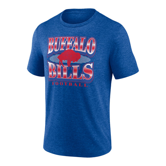 Buffalo Bills Big and Tall Graphic Short Sleeve T-Shirt In Blue & Red - Front View