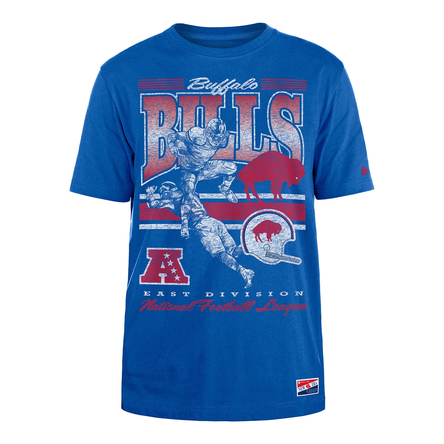 New Era Bills Classic AFC T-Shirt In Blue - Front View