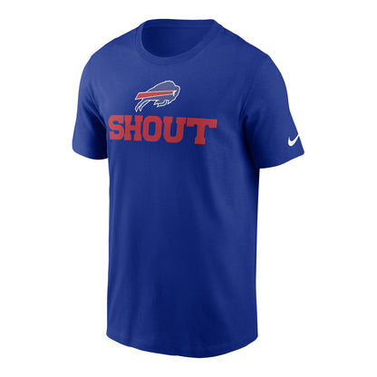 Buffalo Bills Nike Shout T-Shirt In Blue - Front View