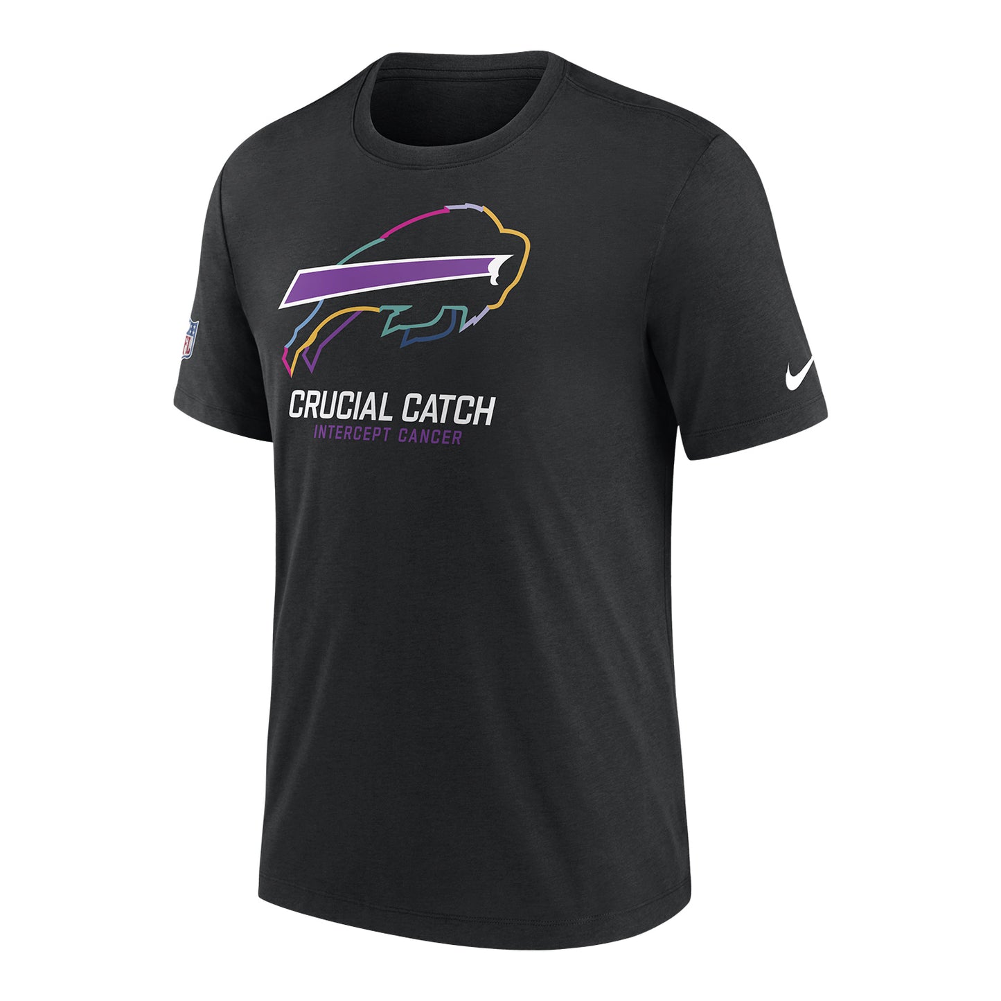 Buffalo Bills Nike Men's Crucial Catch T-Shirt In Black - Front View