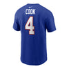 Buffalo Bills Nike Men's Cook Player T-Shirt In Blue - Back View