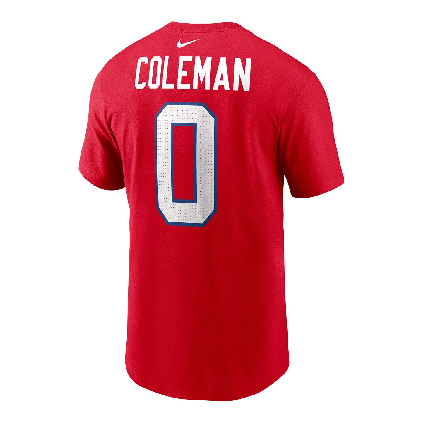 Nike Buffalo Bills Keon Coleman Red Name and Number T-Shirt - Back View