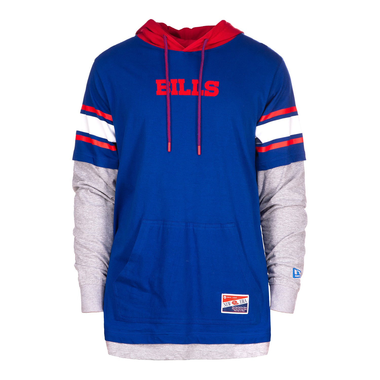 Buffalo Bills New Era Men's 3 in 1 Hooded T-Shirt In Blue - Front View