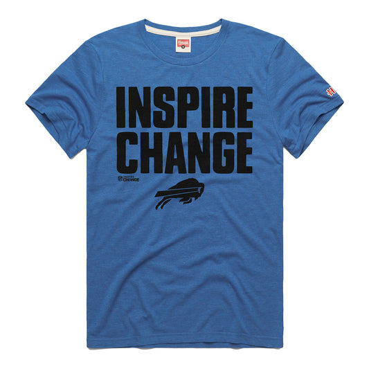 Homage Buffalo Bills 2024 Inspire Change T-Shirt In Blue & Black - Front View