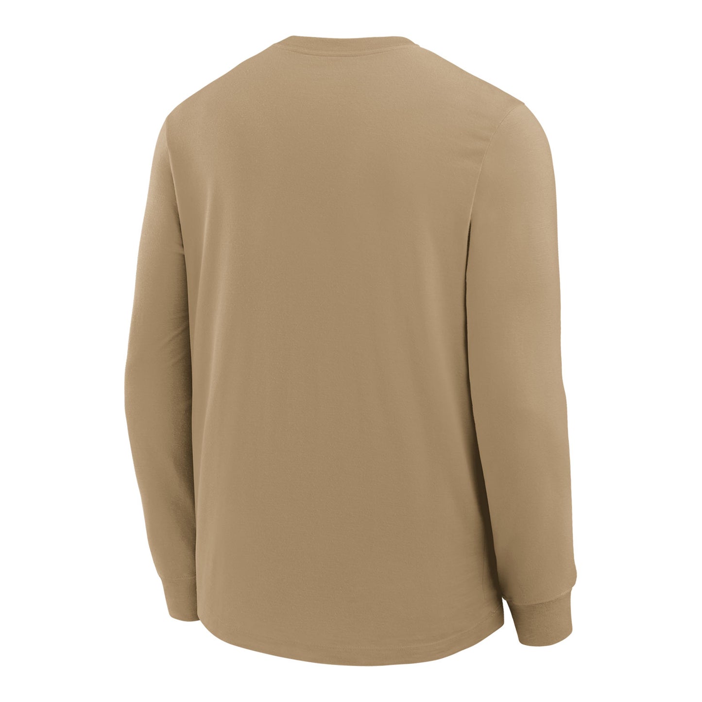 Buffalo Bills Nike Rewind Classic Long Sleeve T-Shirt In Tan & Red - Back View