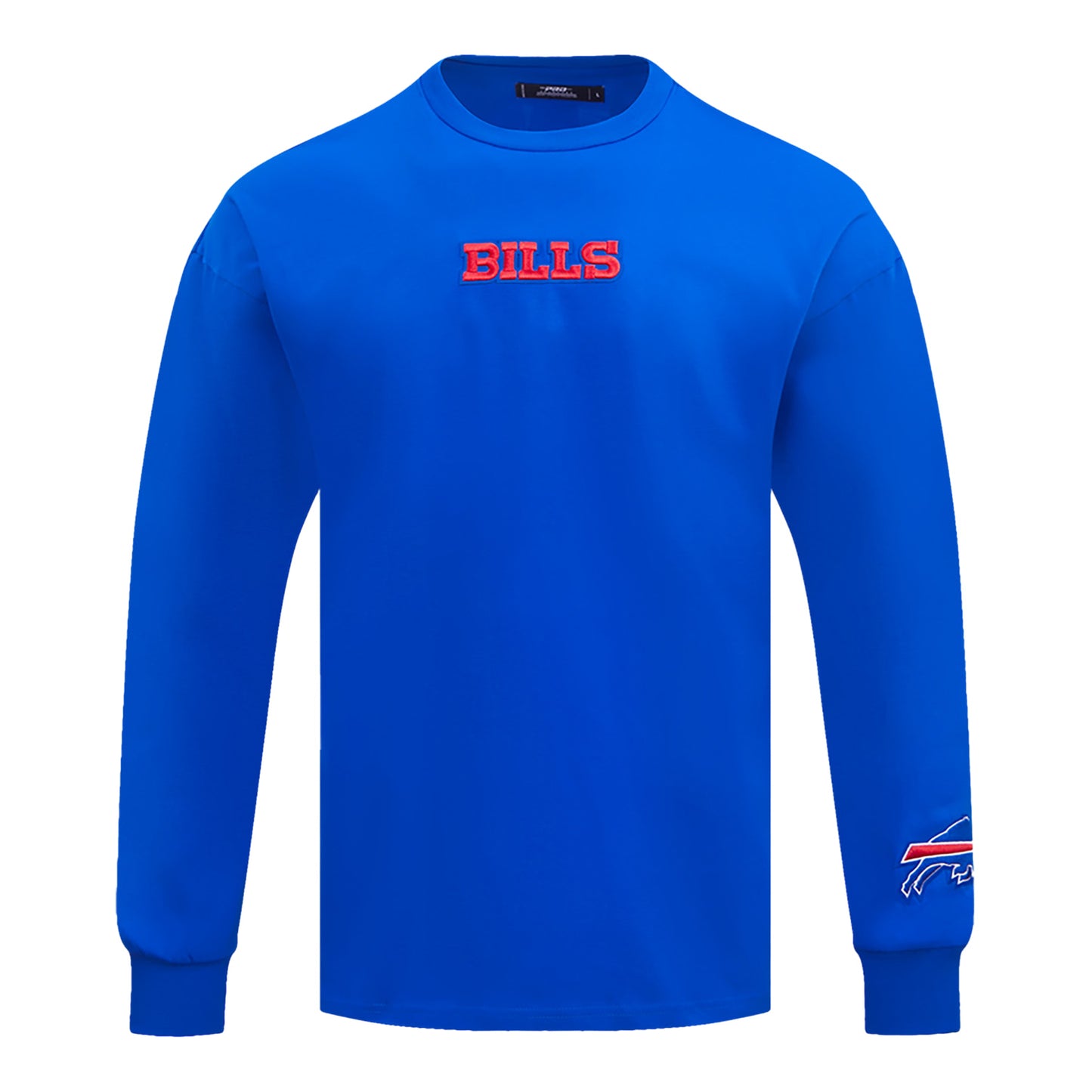 Buffalo Bills Pro Standard Wingspan Drop Shoulder Long Sleeve T-Shirt in Blue - Front View