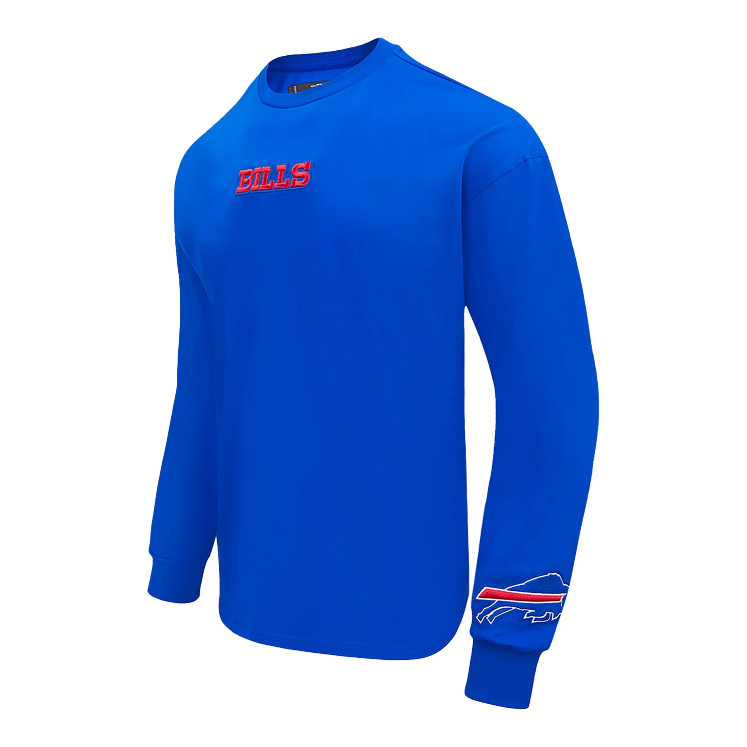 Buffalo Bills Pro Standard Wingspan Drop Shoulder Long Sleeve T-Shirt in Blue - Side View