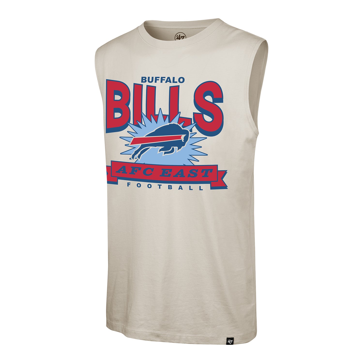 Buffalo Bills '47 Brand Muscle Tank In Cream - Front View
