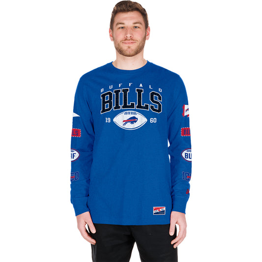 Buffalo Bills New Era Long Sleeve T-Shirt In Blue - Front View