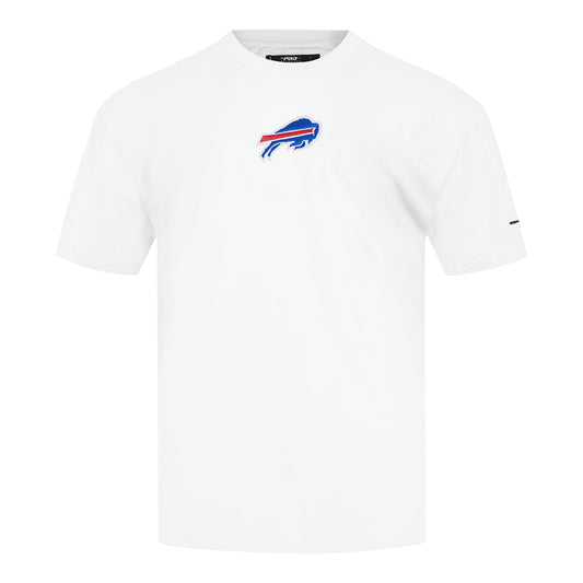 Buffalo Bills Pro Standard Classic Icon Drop Shoulder T-Shirt In White - Front View