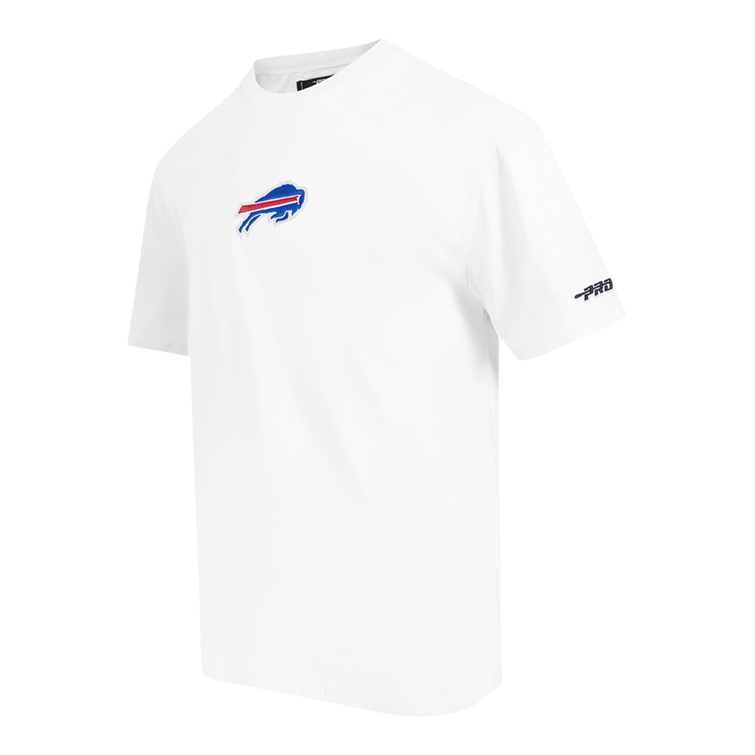 Buffalo Bills Pro Standard Classic Icon Drop Shoulder T-Shirt In White - Angled Front Left View