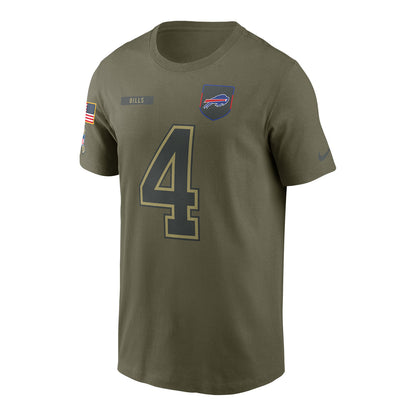 Nike Buffalo Bills 2025 Salute To Service James Cook  Name & Number T-Shirt In Green - Front View