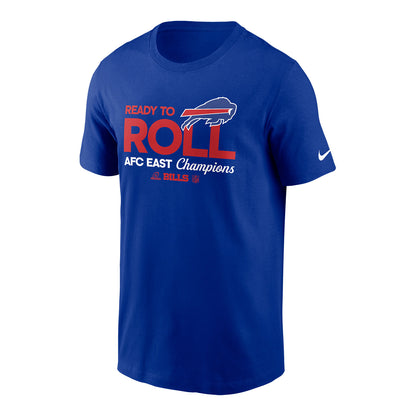 Buffalo Bills Nike 2024 AFC East Division Champions Locker Room Trophy Collection T-Shirt In Blue - Front View