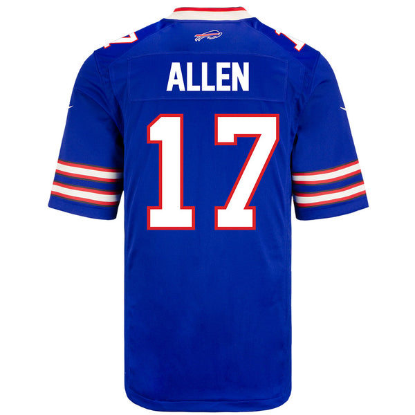 Youth Nike Game Home Josh Allen Jersey In Blue - Back View