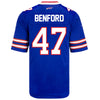Youth Nike Game Home Christian Benford Jersey In Blue - Back View