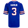 Youth Nike Game Home Damar Hamlin Jersey In Blue - Back View
